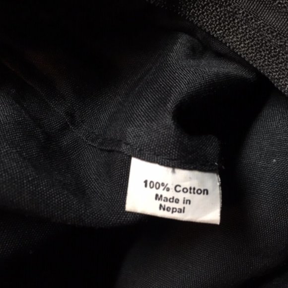 Lg PEACE Floral Multi-Colored HOBO Cotton Hippie Shoulder Bag From Nepal - Picture 5 of 6